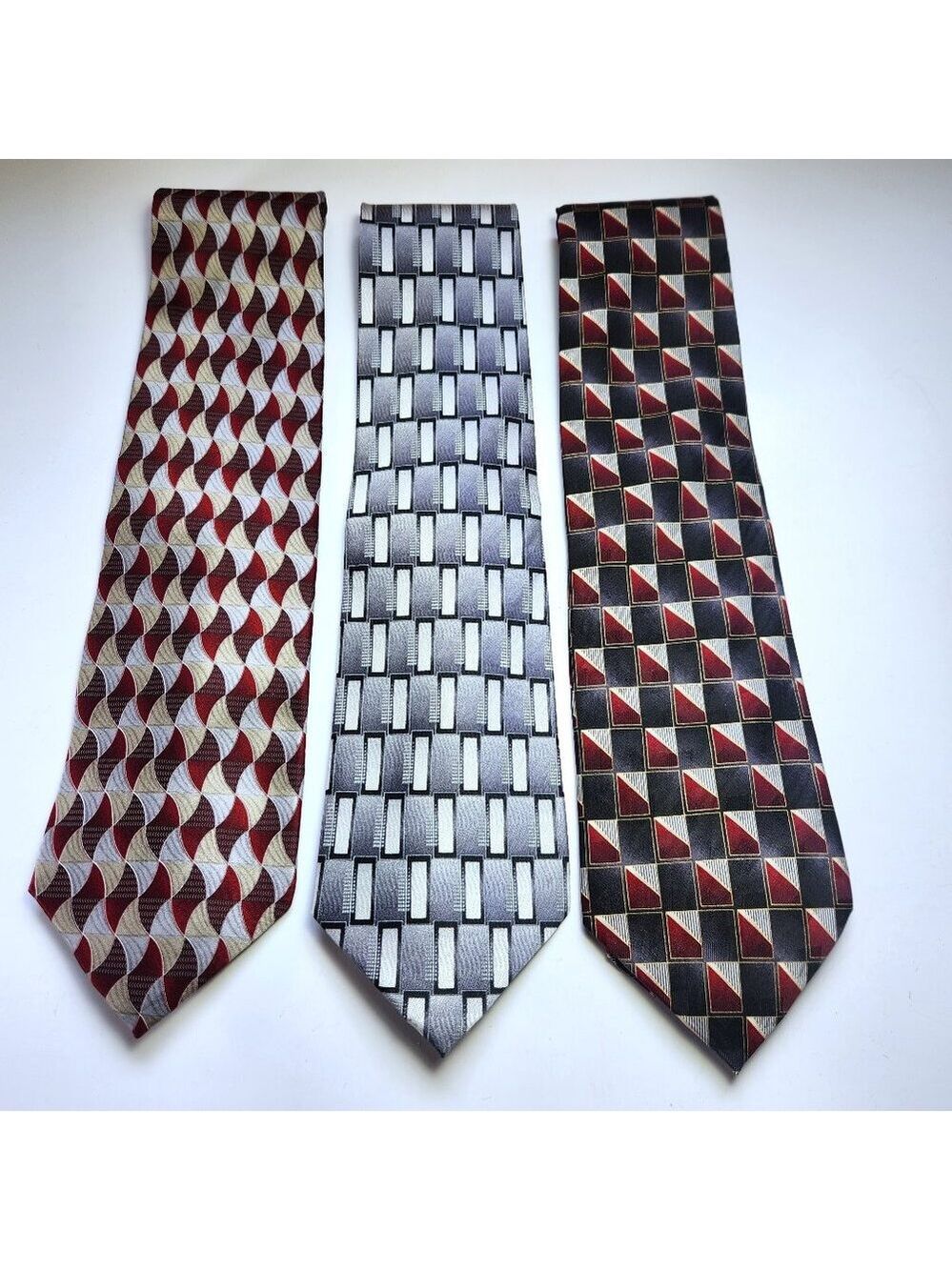 Pierre Cardin Tie Lot of 3 Men's Neckties 100% Silk